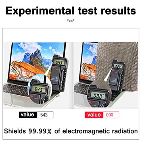 NAKAN NAKAN Block EMF Protection Fabric, 100% Silver Fiber Fabric Radiation EMF Radiation Shielding Netting for Cellular Signal, WiFi, Bluetooth, GPS Faraday Cage, RFID(Size:0.66X1.5m)