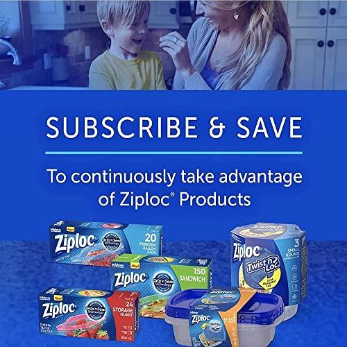 Ziploc Ziploc Quart Food Storage Slider Bags, Power Shield Technology for More Durability, 76 Count