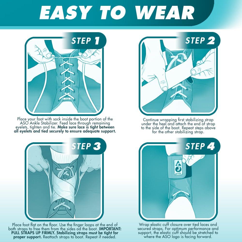 Med Spec Med Spec ASO Ankle Stabilizer, White, X-Large