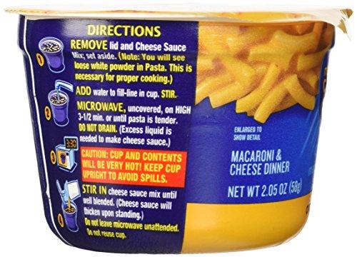 Kraft KRAFT Macaroni & Cheese Dinner Cup Easy Mac Original, 58 grams Cups (Pack of 12)
