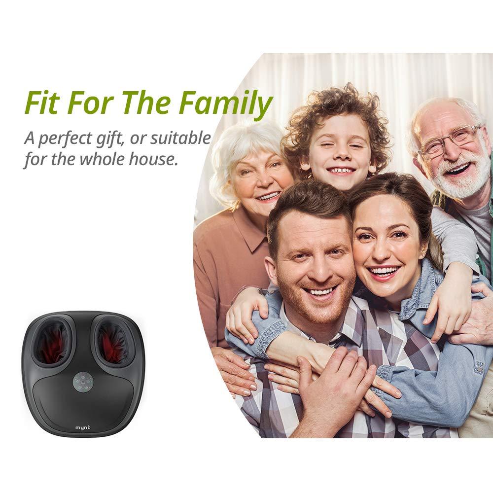 Mynt Foot Massager with Shiatsu Tapping Heat and Air Compression, Electric Foot Massage Machine for Plantar Fasciitis Pain Relief, Tired Feet, Promote Blood Circulation