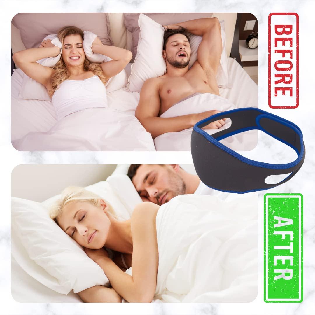 Perfect Life Ideas Stop Snoring Chin Strap for Cpap Users - Chin Strap for Snoring to Get The Rest You Deserve - Easy to Put On and Comfortable to Sleep in Anti Snoring Chin Strap Men