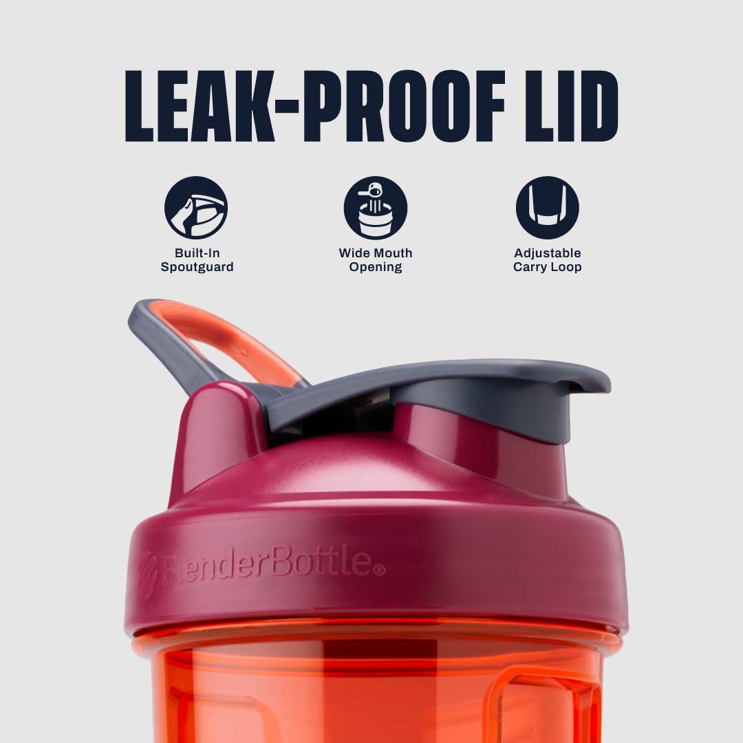 BlenderBottle BlenderBottle Shaker Bottle Pro Series Perfect for Protein Shakes and Pre Workout, 24-Ounce, Coral