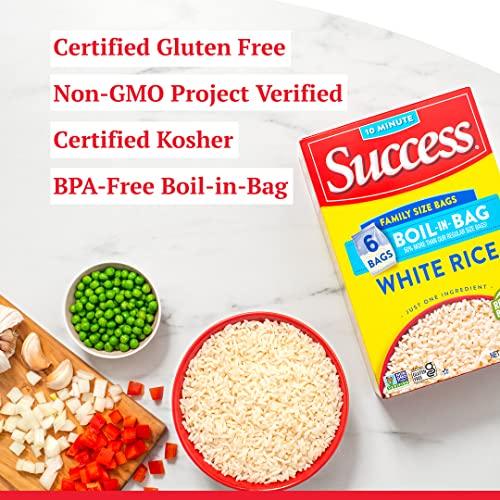 SUCCESS Success Boil-in-Bag Rice, White Rice, Quick and Easy Rice Meals, 21-Ounce Box