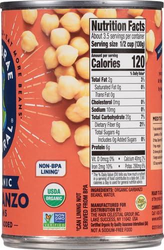Bush's Best Westbrae Natural Organic Garbanzo Beans, 15 Ounce