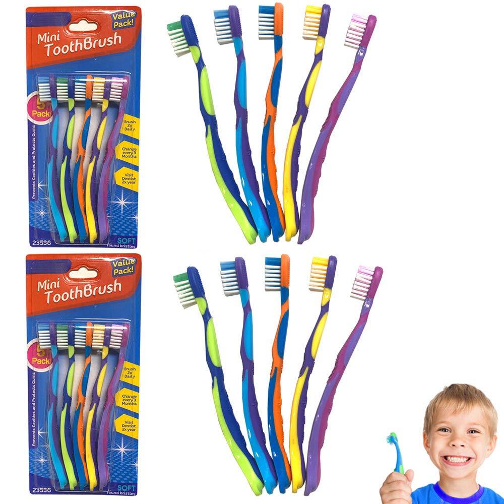 AllTopBargains 10 Pc Kids Toothbrush Toddler Oral Care Fun Cleaning Teeth Brush Soft Bristles