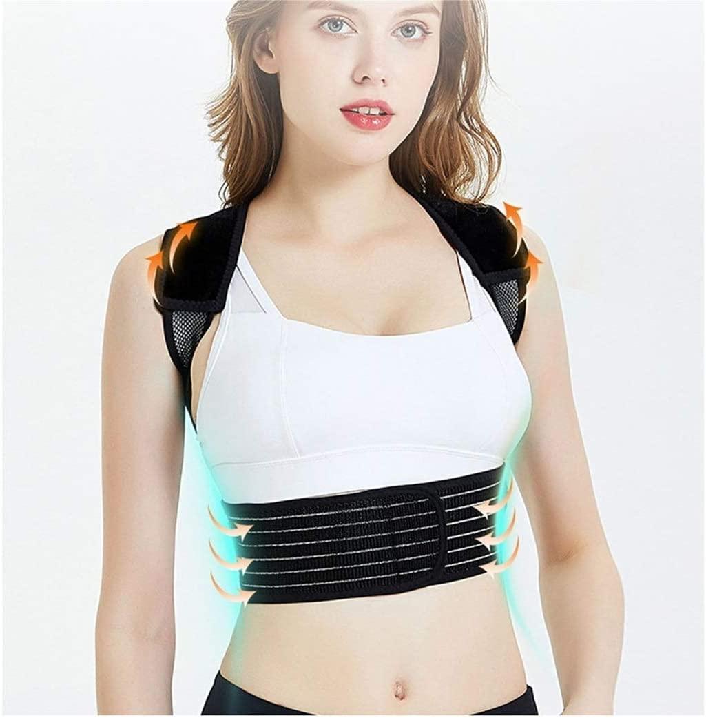 SJHY Posture Corrector Back Brace Straightener for Women Men Teens Adjustable Kyphosis Clavicle Brace Correct Shoulder Posture Support Strap Back Posture (Size : Small)