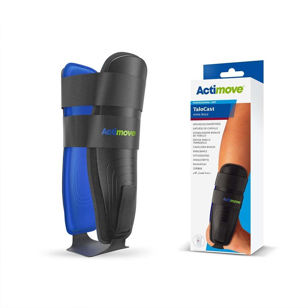 Actimove Actimove Professional TaloCast Ankle Brace | Lightweight Ankle Support for Sprained Ankle, Achilles Tendonitis, Plantar Fasciitis, & Injured Foot | Unisex, Black, Small/Medium