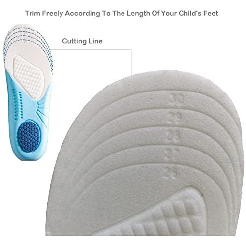 FonsBleaudy Kids Memory Foam Insoles for Arch Support and Comfort Children's Replacement Insoles Inserts (M Little kids13-3)