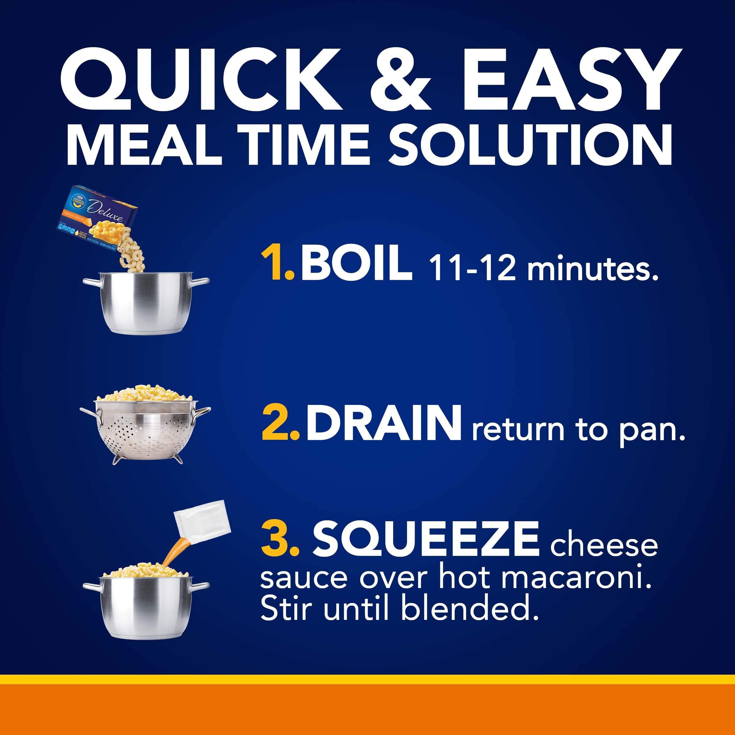 Kraft Kraft Deluxe Cheddar Macaroni and Cheese Meal (14 oz Boxes, Pack of 3)