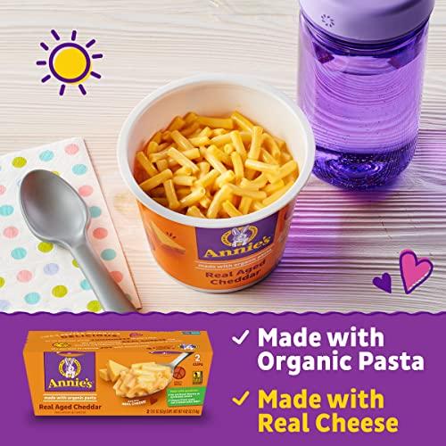 Annie's Homegrown Annie\'s Macaroni and Cheese, Real Aged Cheddar and Organic Pasta, Microwavable Cups, 2 Ct, 4.02 oz