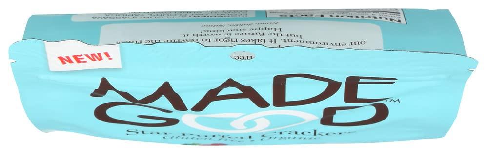 Made Good MadeGood Sea Salt Star Puffed Crackers, 4.26oz Pouch, Organic Snacks