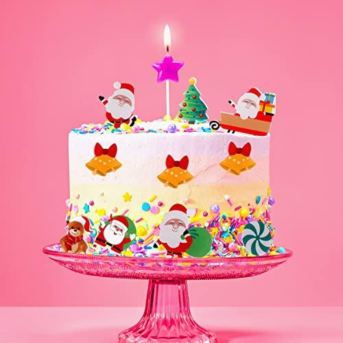 TOYMIS 300pcs Edible Christmas Cake Decorations, Edible Wafer Paper Christmas Cupcake Decorations Edible Christmas Cake Toppers for Xmas Festival birthday Party Food Decor