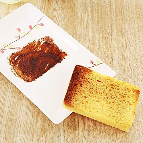 Tissting 3Pcs Kitchen Cleaning Sponges Cellulose Sponge Material Tableware Cleaning Tools Accessory for Cleaning Kitchen,Furniture,Bathroom(Yellow)