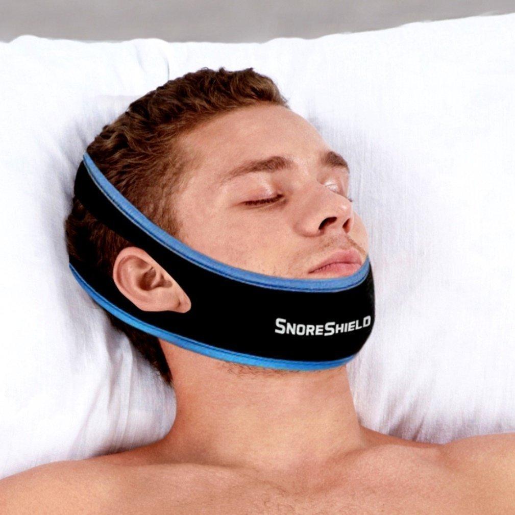 SnoreShield(TM) SnoreShield Anti Snore Chin Strap - The #1 Ranked Snoring Sleep Solution - Natural And Comfortable Instant Snore Stopper - Easy To Use And Adjustable