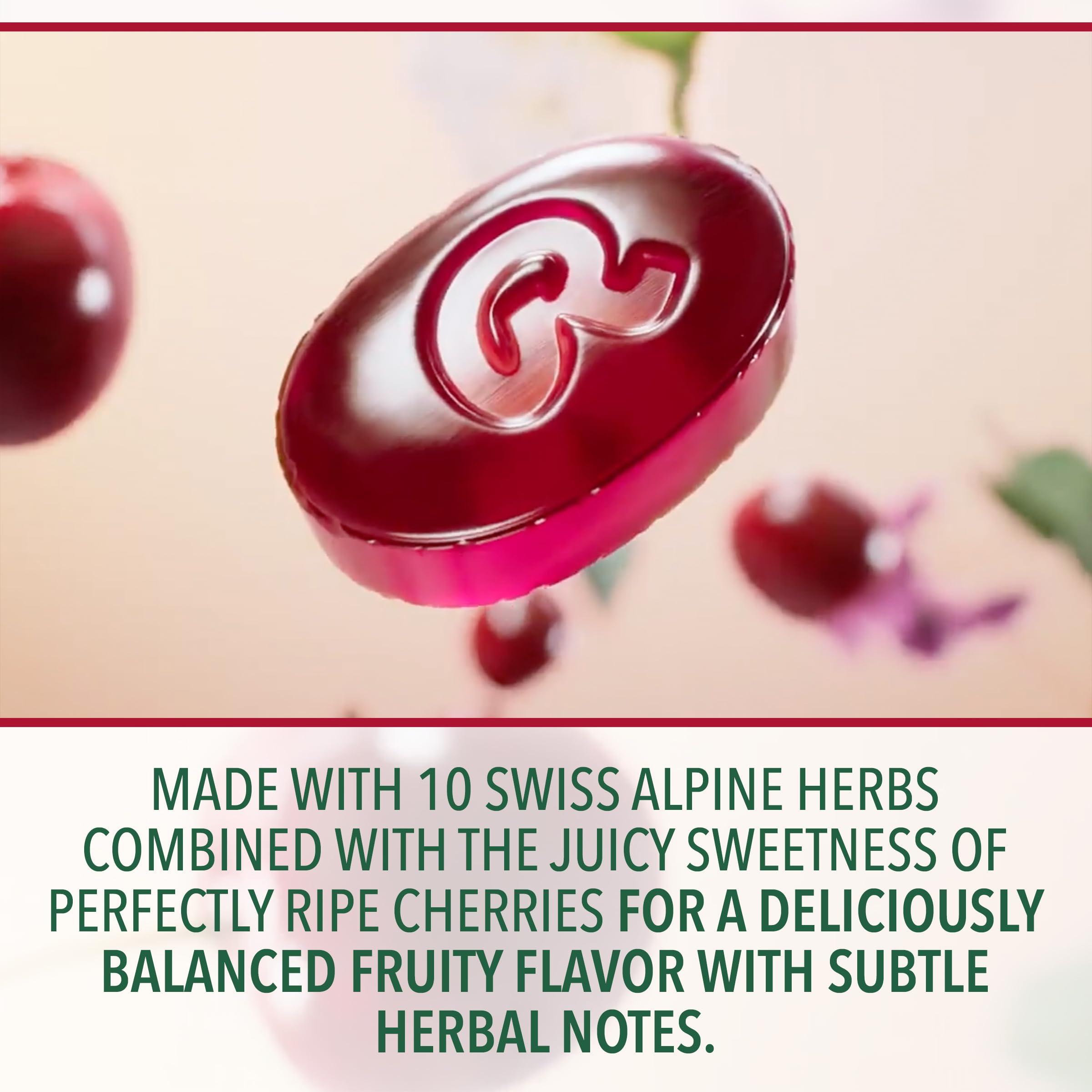 Ricola Ricola Cherry Throat Drops, 9 Count Stick (Pack of 20), Daily Drops For Delicious Throat Refreshment, Oral Anesthetic, Naturally Flavored