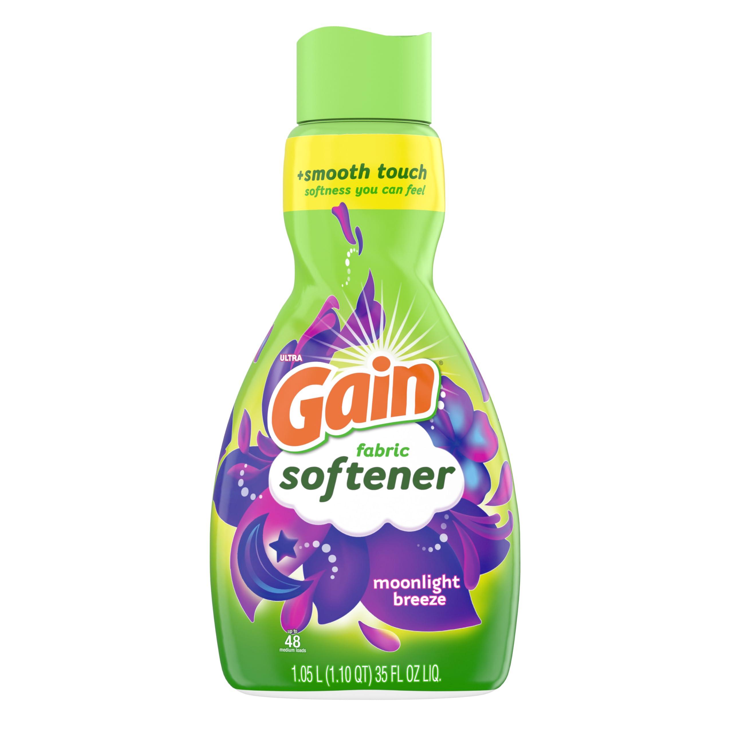 Gain Gain Fabric Softener, Moonlight Breeze, 35 fl oz (4 Pack)