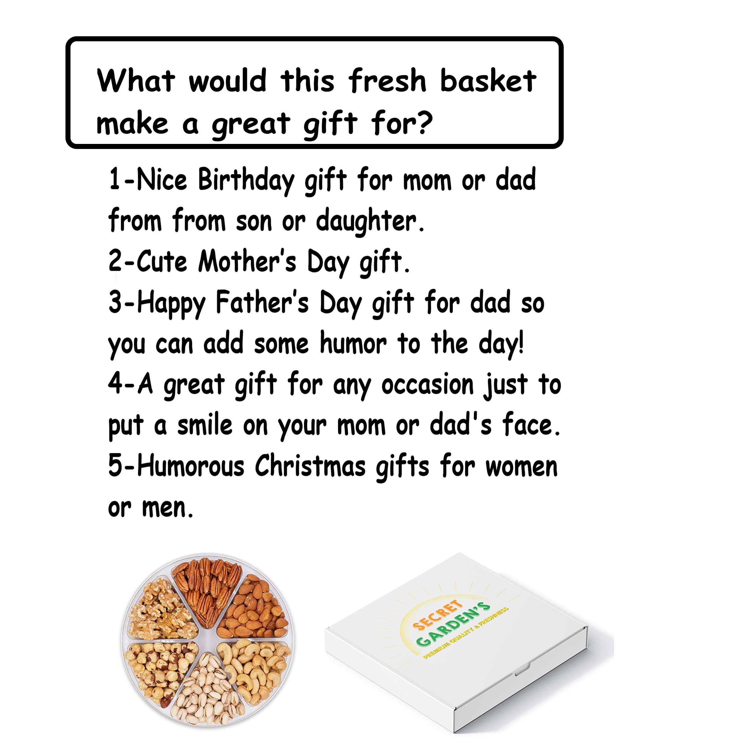 Ha Gee's Farm Gourmet Mixed Nuts Baskets, Healthy Fresh Gift Idea for Business | Corporate Gift Sympathy | Healthy Kosher Snack Box for Mothers | Mom Birthday Presents | Men, Dad, Him, Father, Husband Grandfather