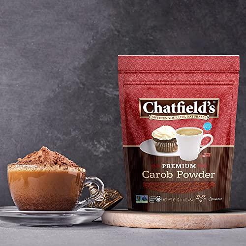 Chatfield\'s Chatfields All Natural Carob Powder 16-oz Pouch, Sweet and Delicious, Premium Quality, Caffeine-Free, Gluten-Free, Vegan, Kosher, Non-GMO Verified - (4 Pack)