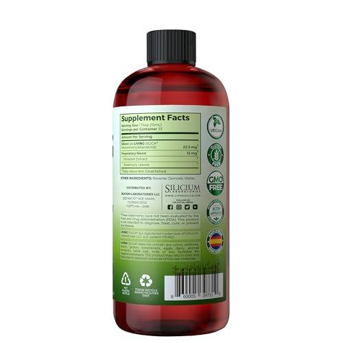 Orgono Living Silica Living Silica Plant Based Collagen Booster | Vegan | Supports Healthy Collagen and Elastin Production for Joint & Bone Support, Glowing Skin, Strong Hair & Nails 500 ml | 16.9 Fl Oz