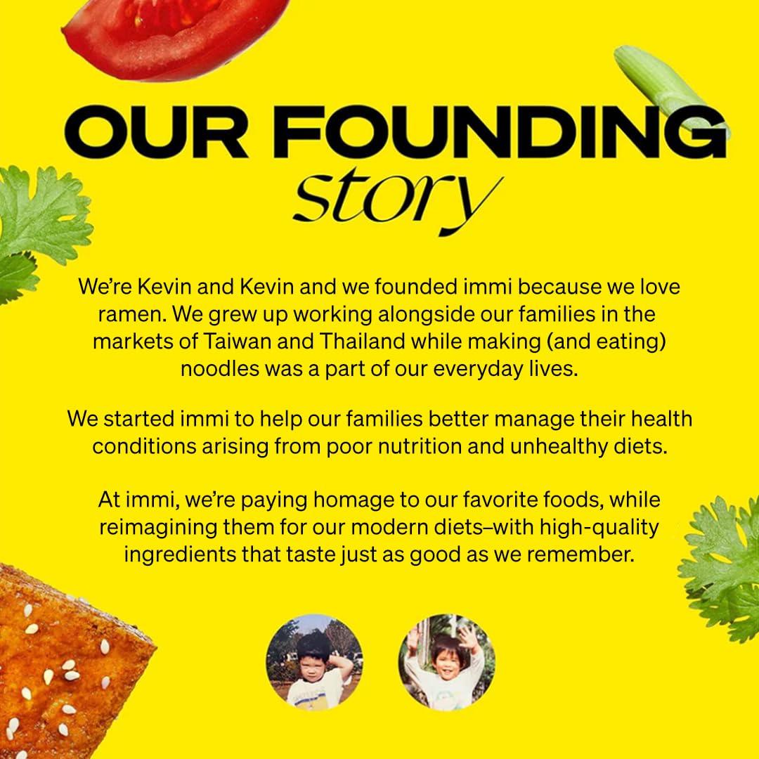 immi immi Spicy Red Miso Ramen, 100% Plant Based, Keto Friendly, Low Carb, High Protein, Packaged Noodle Meal Kit, Ready to Eat, 6 Pack