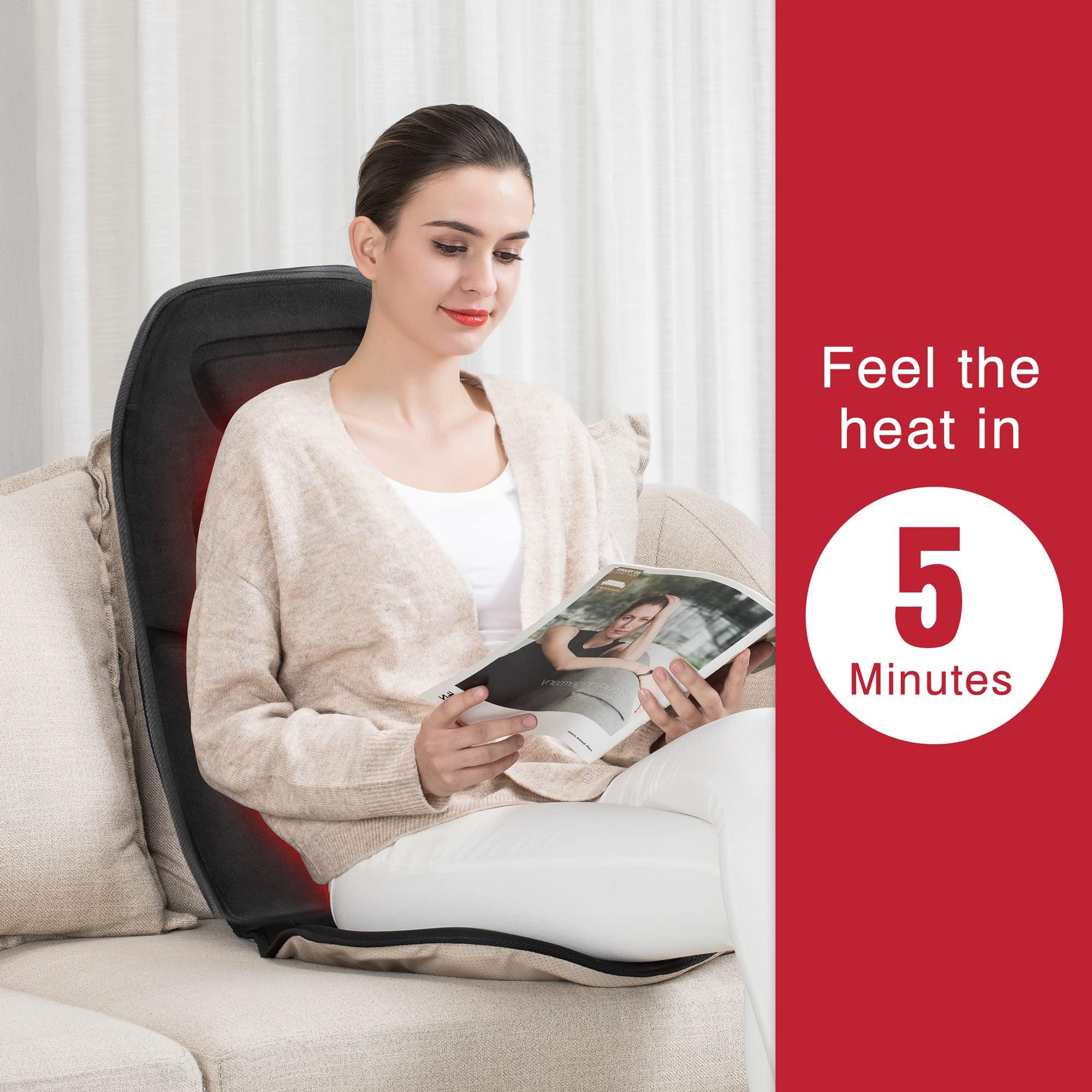 COMFIER COMFIER Massage Seat Cushion with Heat,10 Vibration Motors Seat Warmer & 2-in-1 Heating pad for Back Pain Relief & Foot Warmer