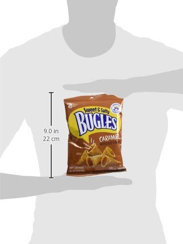 Bugles Bugles Crispy Corn Snacks, Sweet & Salty Caramel, Snack Bag, 3.5 Oz (Pack of 7)