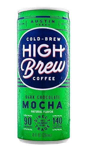 High Brew Coffee High Brew Coffee, Cold Brew Coffee, Dark Chocolate Mocha, 8 Fl Oz, Ready-To-Drink (Pack of 12)