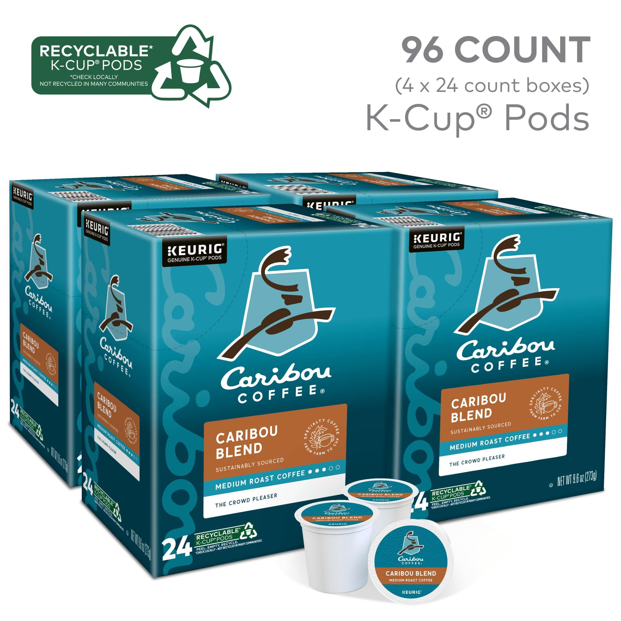 Caribou Coffee Caribou Coffee Single-Serve Coffee K-Cups®, Caribou Blend, Carton Of 4 K-Cups, Box Of 24 Cartons
