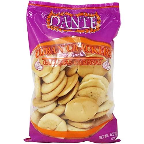 La Dante Crackers Cuban With Garlic Galletas Cubanas Pack 2 (8 oz bag)