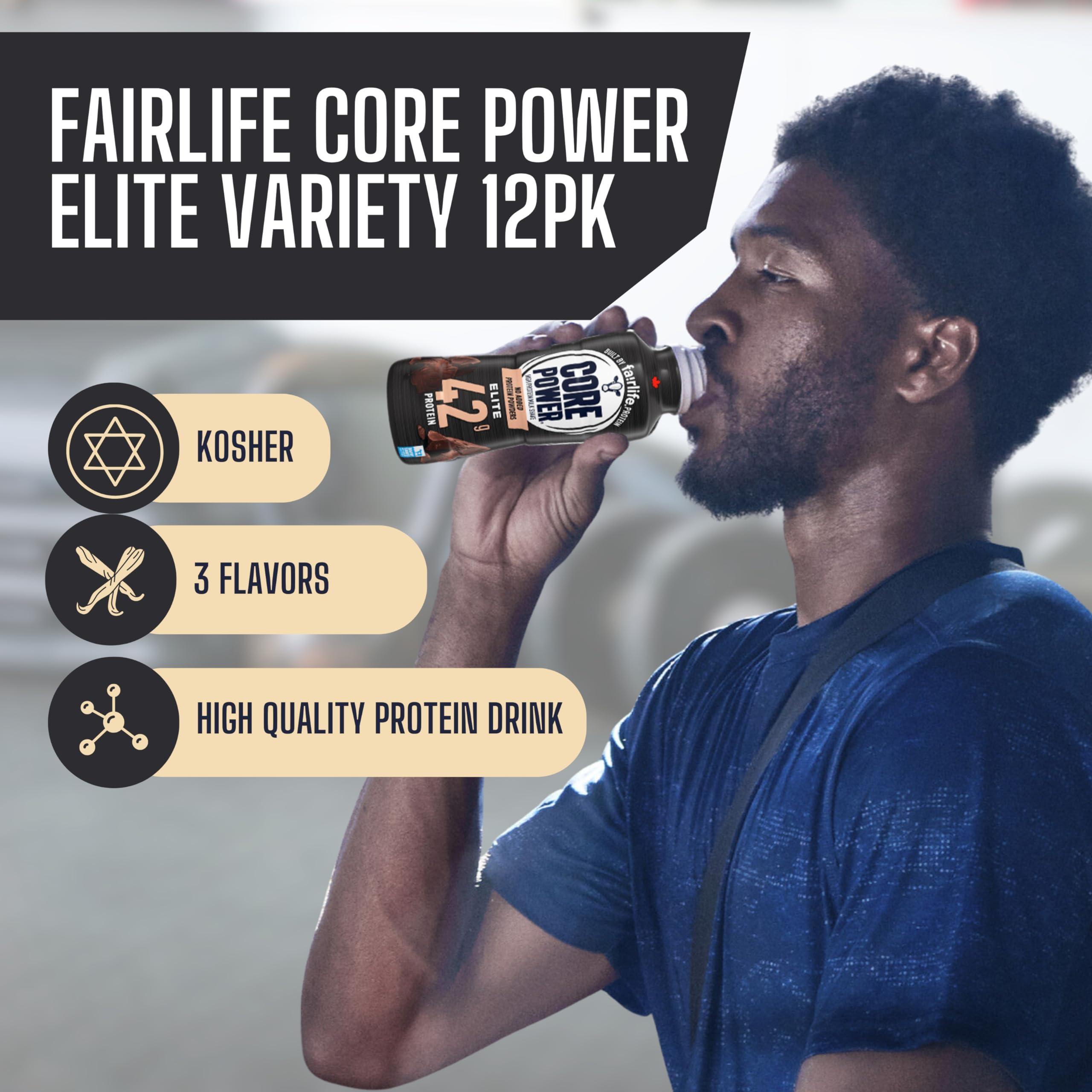 Worldwide Nutrition Worldwide Nutrition Bundle Compatible with Fairlife Core Power Elite 42g High Protein Milkshake - Chocolate, Strawberry, Vanilla Protein Shake Ready to Drink - 14 Fl Oz (Pack of 12) & Keychain