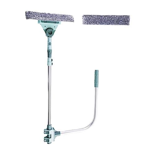 Generic Window Cleaner Squeegee, External Window Washer U Shape Window Cleaner Window Squeegee with Long Handle for Car Windshield Tiles Wall Clean (Horizontal Head)