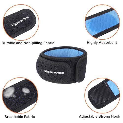 Vigorwise Vigorwise Achilles Tendonitis Brace, 2Pcs Adjustable Achilles Ankle Strap for Men Women, Blue Ankle Brace with Silicone Pad for Achilles Pain, Running, Cycling, Hiking, Sports