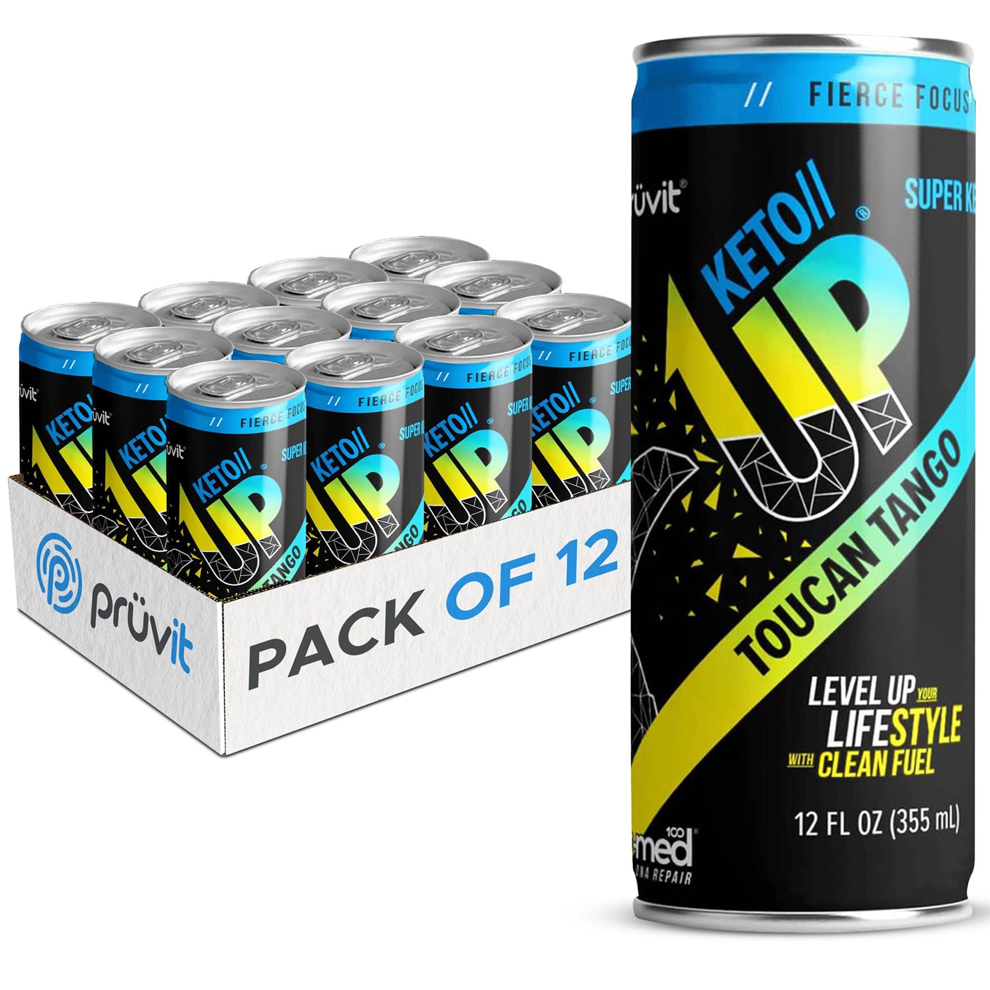 PRÜVIT The Toucan Tango Keto//Up® Drink – Ready-to-Drink Ketones for Focus for Men and Women - 12 Pack