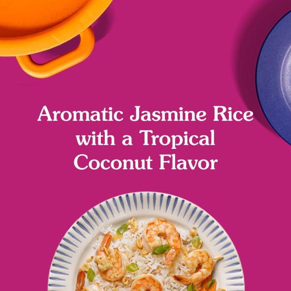BEN\'S ORIGINAL BEN\'S ORIGINAL READY RICE Coconut Jasmine Family Size Rice, Easy Dinner Side, 17.3 oz Pouch (Pack of 6)