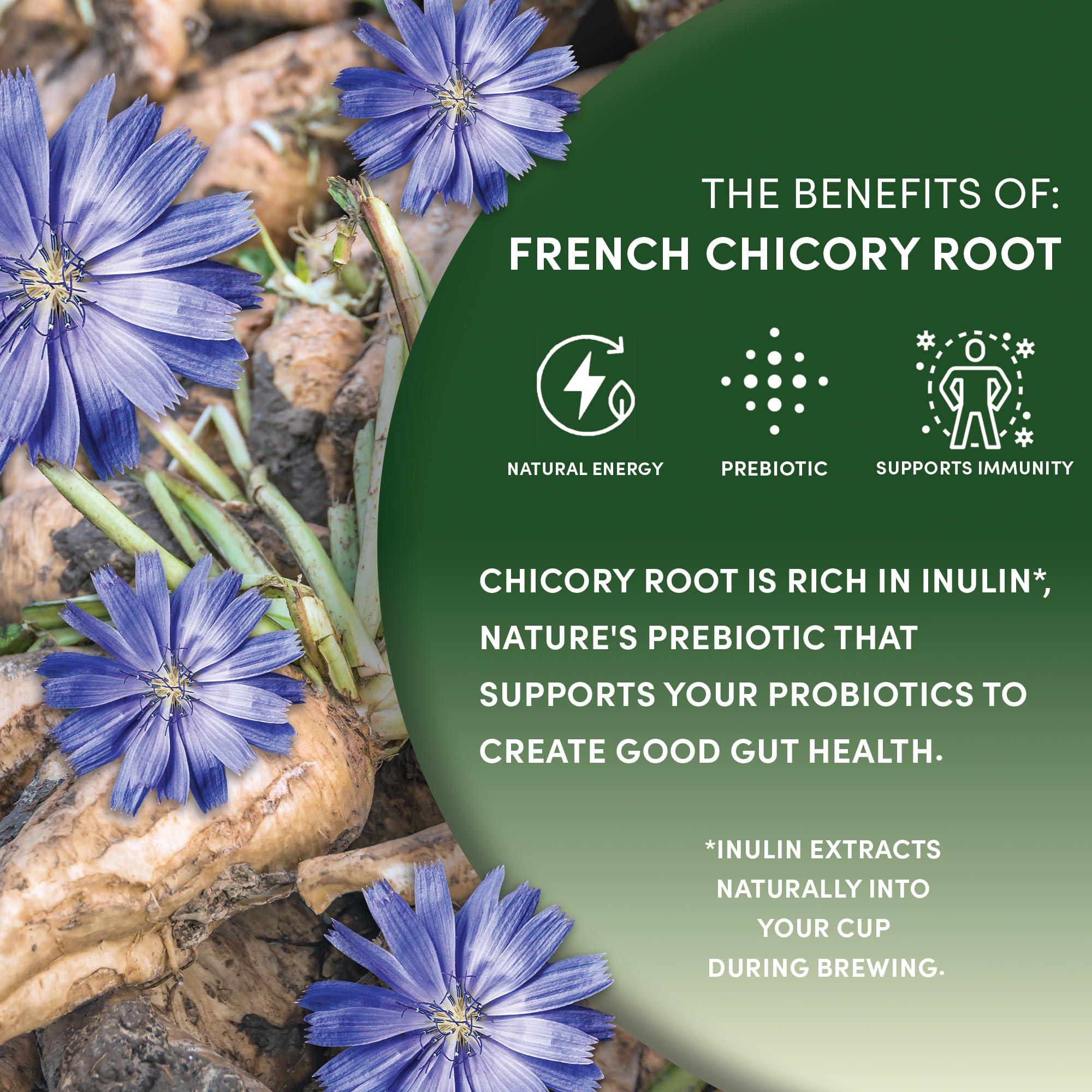 Worldwide Botanicals Worldwide Botanicals French Chicory Root, 1 Pound - Brew Like Coffee, Blend Roasted Chicory Root With Coffee, Prebiotic, Acid Free, Caffeine Free, Kosher