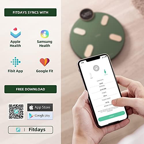 Posture Scale for Body Weight, Posture Digital Bathroom Scale Large LED Display Weight Scale, High Accurate Body Composition Analyzer with BMI with Free Smartphone APP, 400Lb,Green