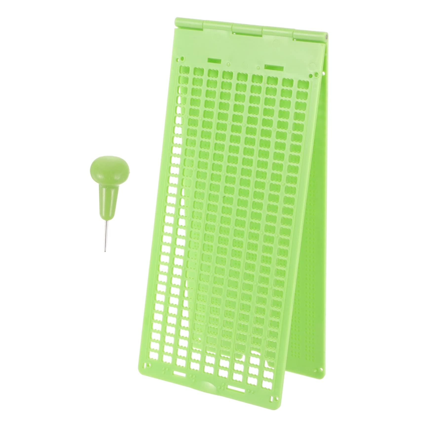 Uonlytech Uonlytech 3 Sets Braille Tablet Braille Plate Braille Fingerboard for Blind Braille Slate and Stylus Kit Braille Writing Slate and Stylus Kit Braille Writing Plate Measuring Spoon Plastic