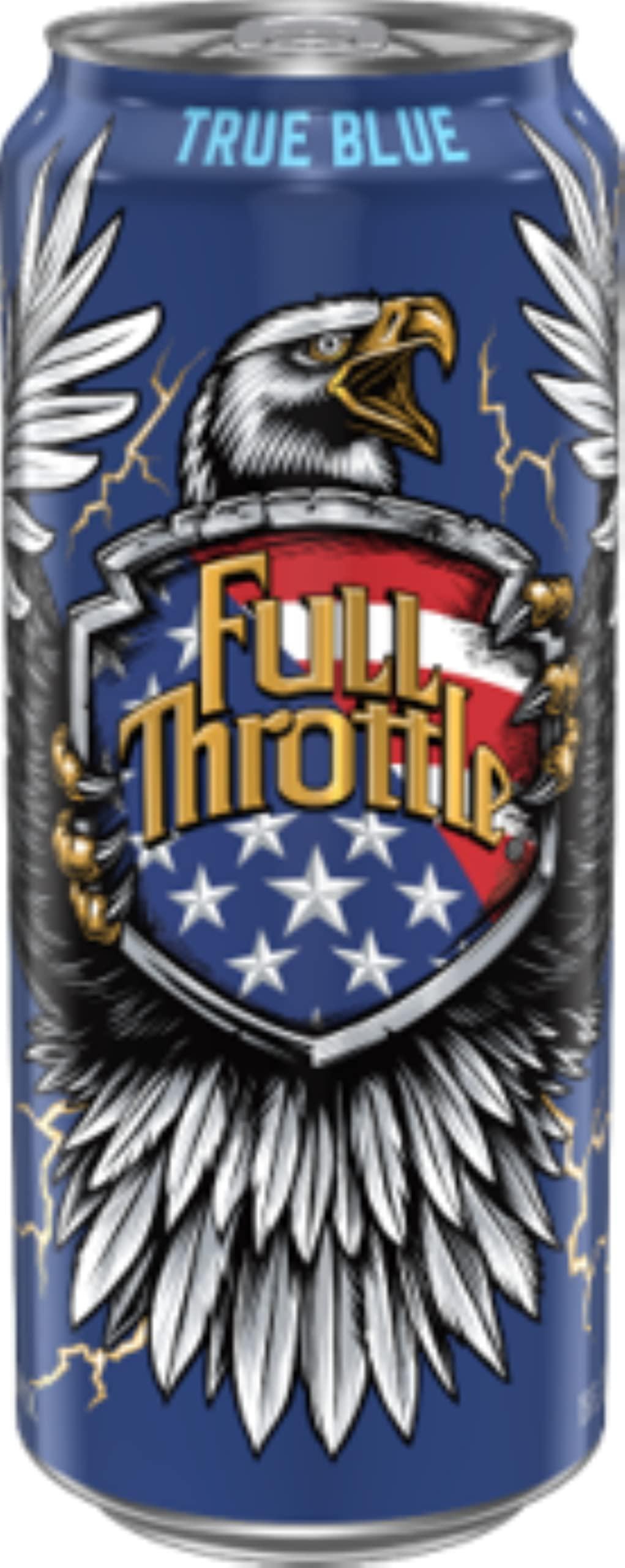 Vending 2 U Full Throttle True Blue Energy Drink 16oz Cans, 24 Units