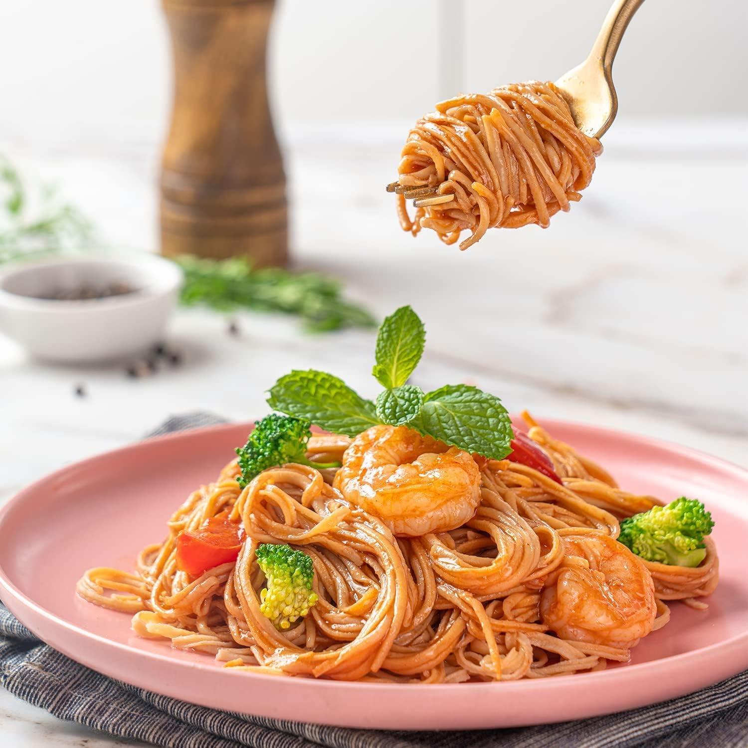 PureFit PureFit Organic Soy Bean Spaghetti PastaHigh Protein PastaLow Carb Keto Pasta, Gluten-Free, Vegan, Non-GMO, Kosher, Plant-Based Bean Noodles - 6 Pack(60 Oz/30 Servings)