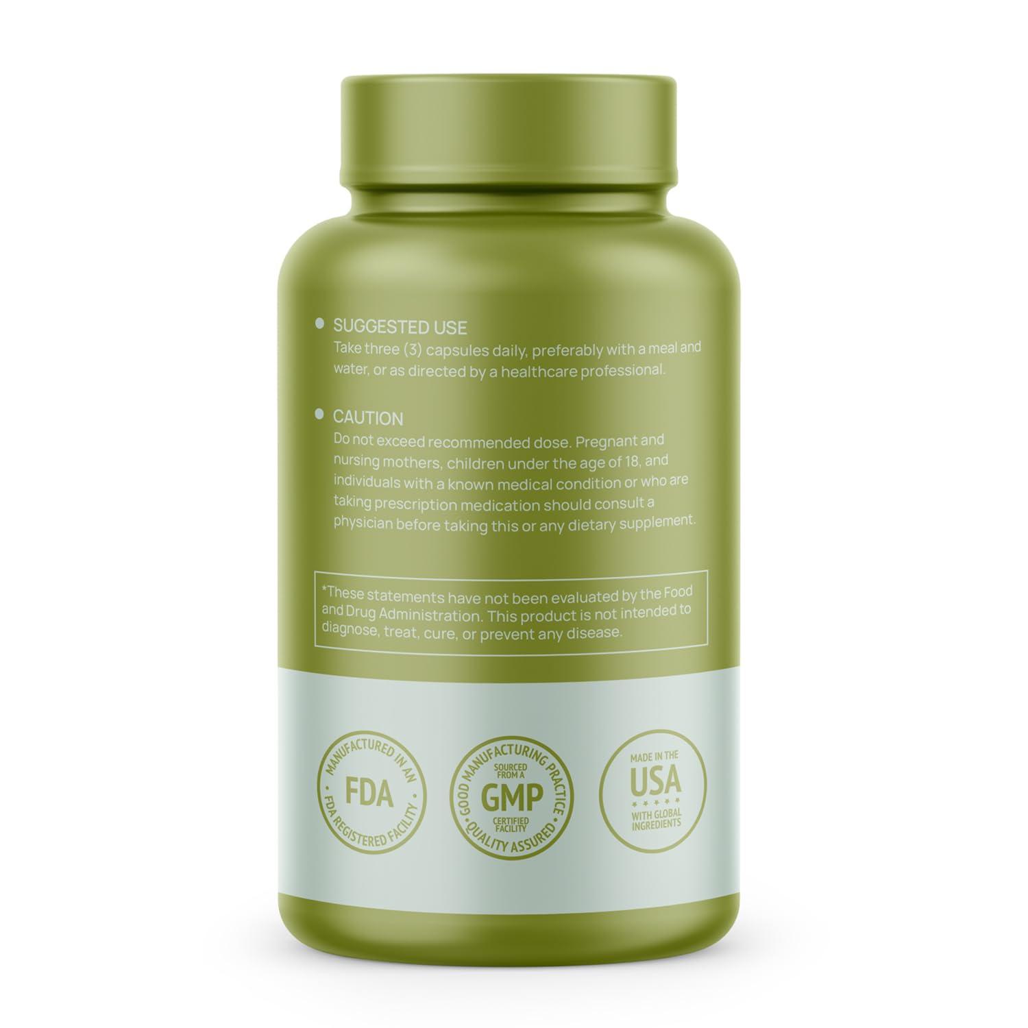 HMS Nutrition Korean Red Panax Ginseng 2000mg 120 Vegan Capsules Super Strength Extract - High Ginsenosides Supports Energy, Stamina, Performance and Mental Health