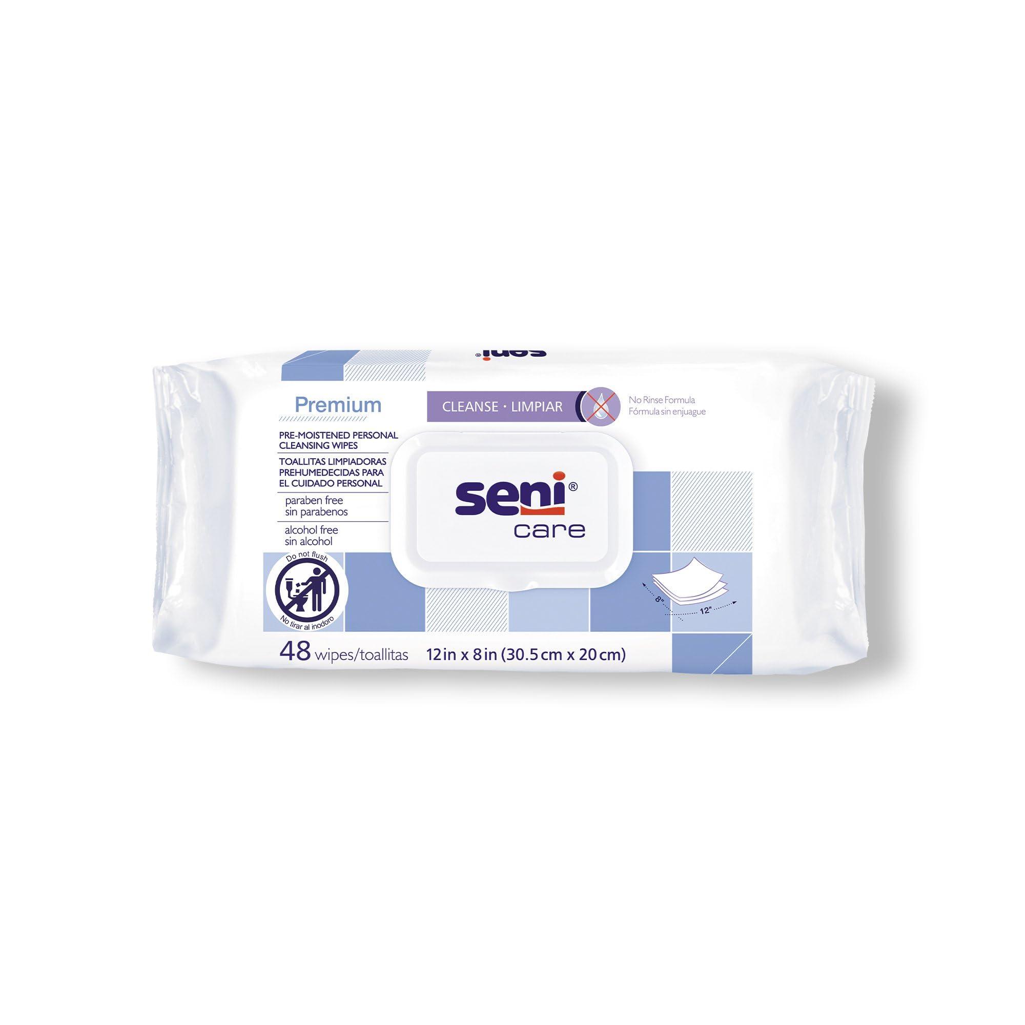 Seni SENI Care Premium Pre-Moistened Personal Cleansing Wipes 48 Count