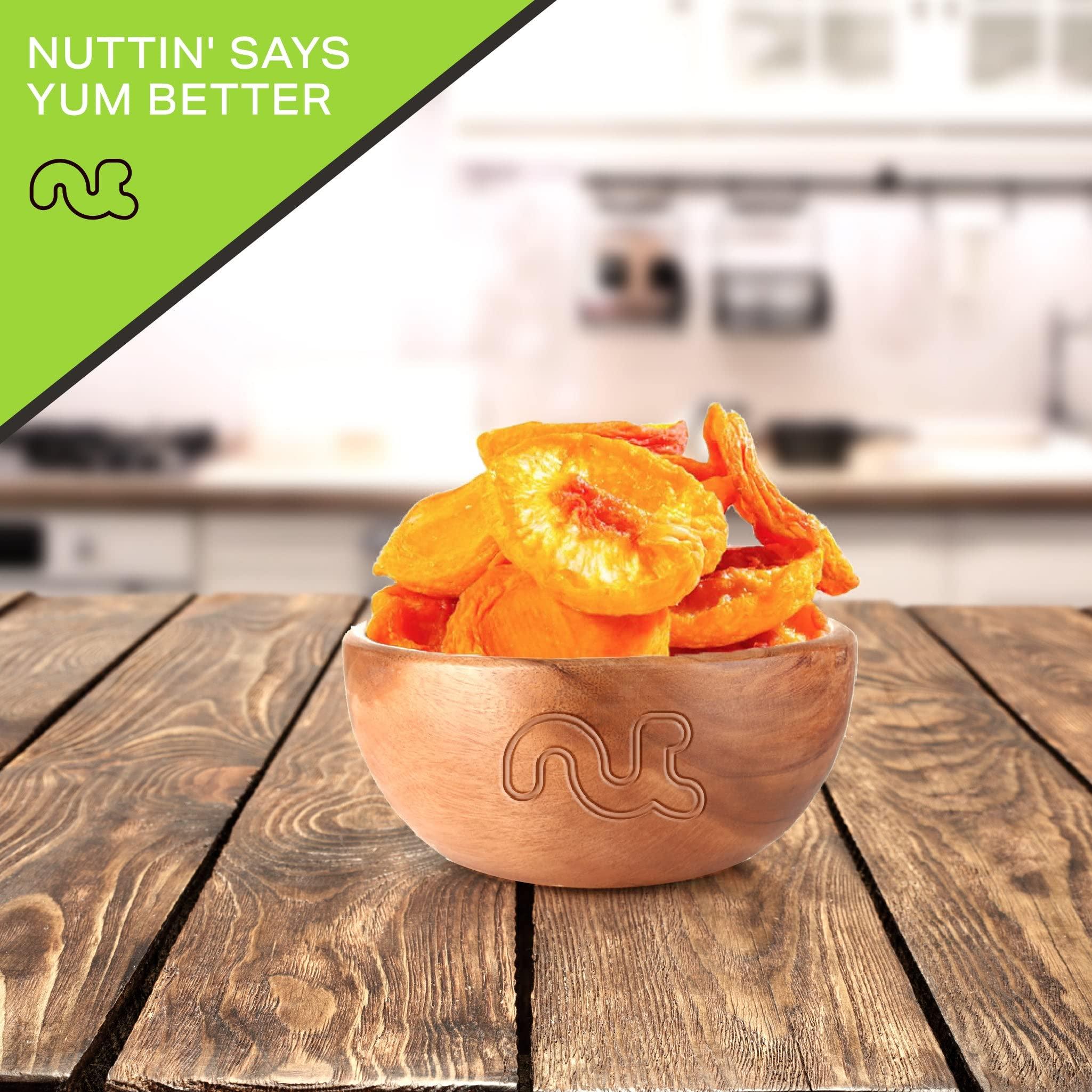 Nut Cravings NUT CRAVINGS Dry Fruits - Sun Dried California Peaches, No Sugar Added (80oz - 5 LB) Packed Fresh in Resealable Bag - Sweet Snack, Healthy Food, Naturally Grown, Vegan, Kosher Certified