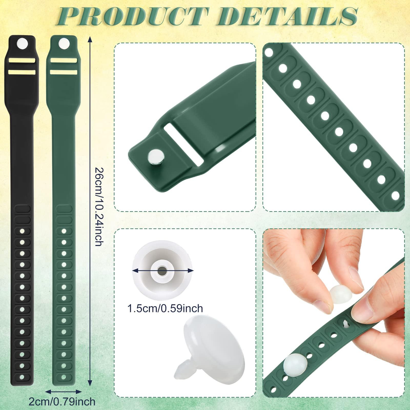 BBTO 4 Pcs Motion Sickness Bracelets Bands Sickness Adult Adjustable Acupressure Wristband Headache Relief Anxiety Relief Waterproof Band for Seasickness Car (Black, Green)