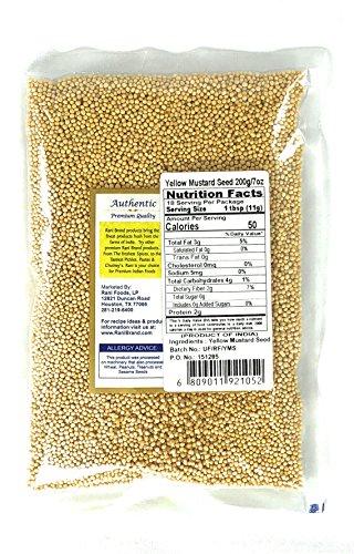 Rani Brand Authentic Indian Products Rani Yellow Mustard Seeds Whole Spice 7oz (200g) ~ All Natural | Vegan | Gluten Friendly | NON-GMO | Indian Origin