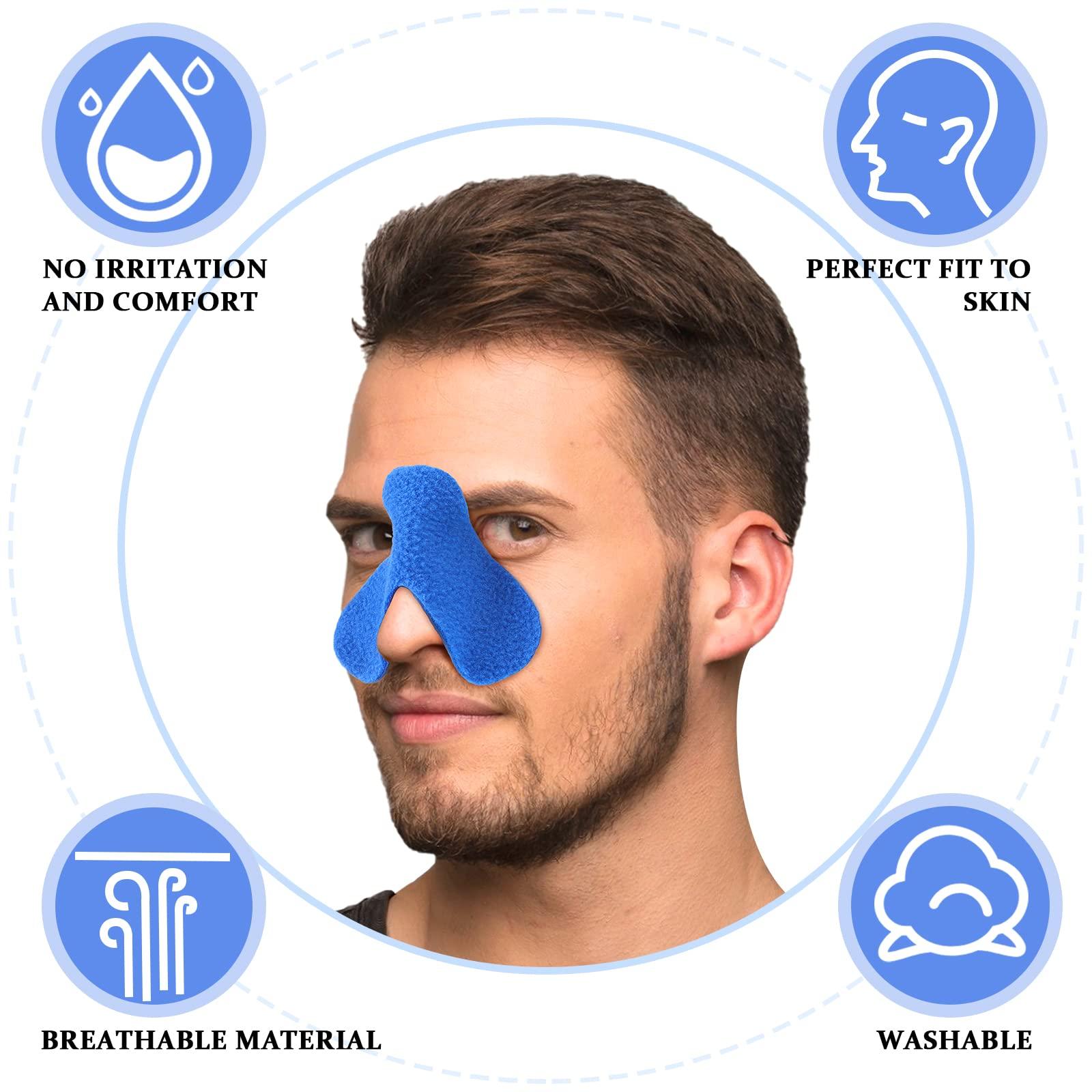 Jutom Jutom 24 Pack Nose Pads for Mask Avoiding Air Leaks Nasal Pads for Supplies Comfortable Nasal Guard Sleep Mask Liners Soft Cushions Accessories(Blue)