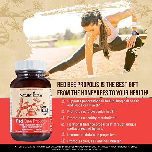 NaturaNectar NaturaNectar Natural Bee Propolis Bundle - Green and Red Propolis - for Immune and Memory Support* and a Healthy Metabolism* - 60 Capsules per Bottle