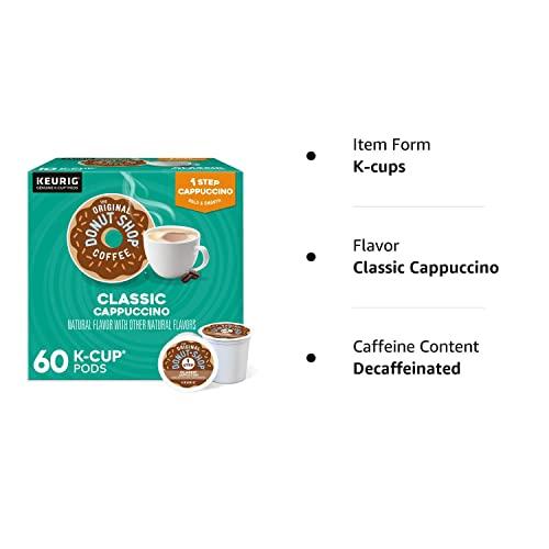 The Original Donut Shop The Original Donut Shop One-Step Classic Cappuccino, Keurig Single-Serve K-Cup Pods, 60 Count (6 Packs of 10)