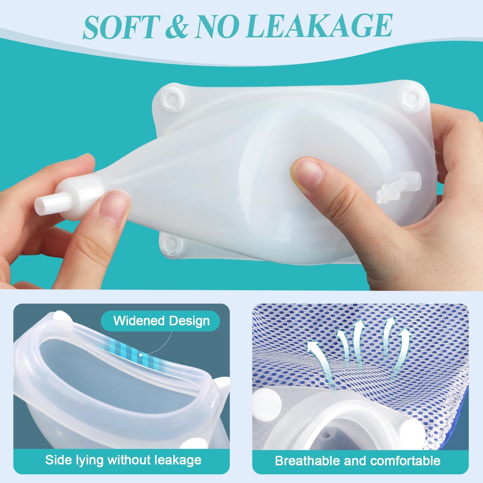 Col-Pary Urine Collection Bag Condom Catheters for Men Reusable Portable Wearable Urinary Drainage with 2 Urine Catheter Bag System (Blue-Elderly Men)