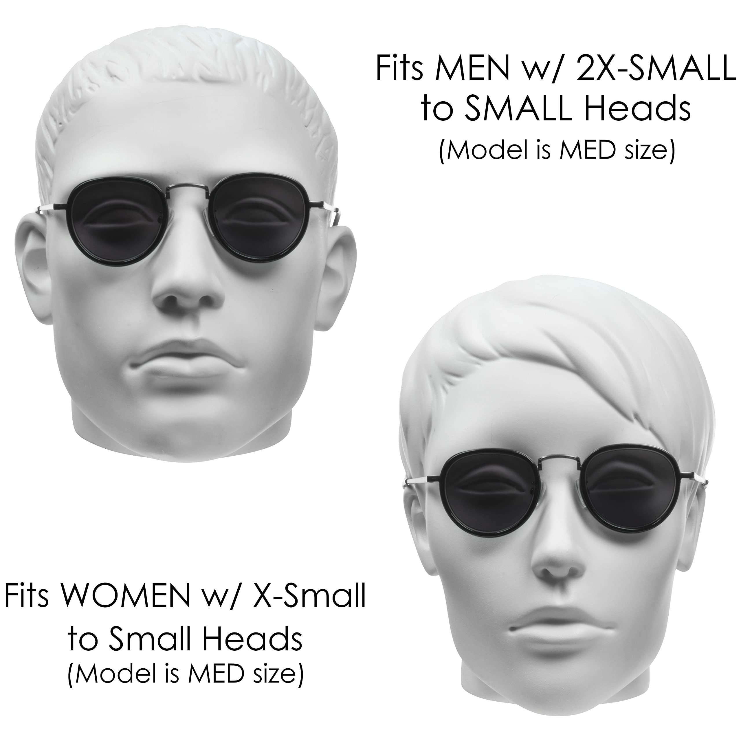 proSPORT proSPORT Reading Sunglass Full Sun Readers +2.50 Gunmetal Frame Small Size Oval Retro Lennon Style Men Women Metal Spring Hinge Frame Not Bifocal